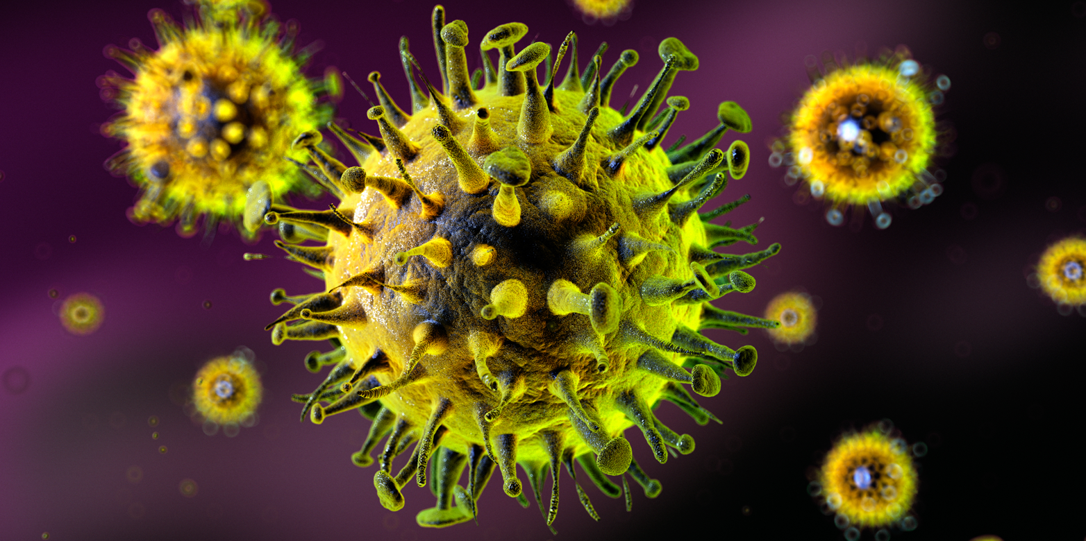 Visualization of flu viruses