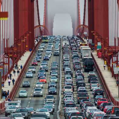 Traffic jam in San Francisco