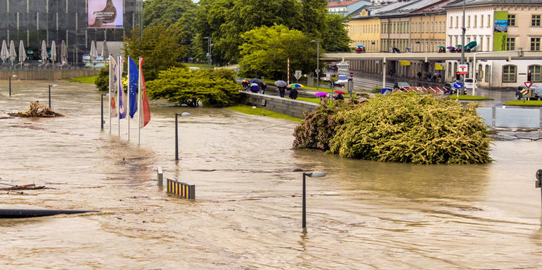Vergrösserte Ansicht: Überschwemmung in Linz