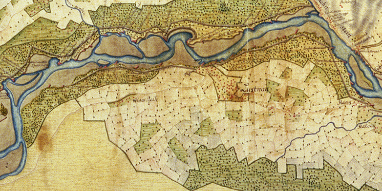 Vergrösserte Ansicht: Historische Karte des Rheins