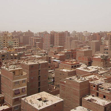 View over Ard-El-Lewa, an informal area of Cairo. 