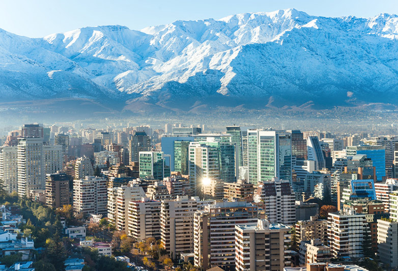 Vergrösserte Ansicht: Santiago de Chile.