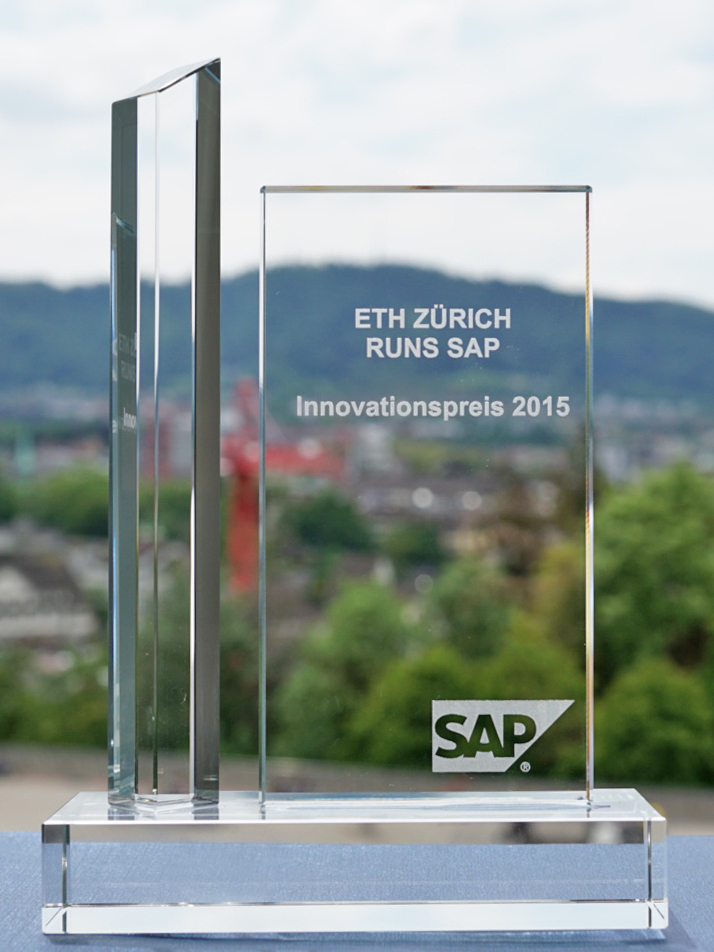 Vergrösserte Ansicht: SAP Schweiz zeichnet die ETH Zürich für ihre innovativen Lösungen auf Basis der SAP-HANA-Technologie aus. (Bild: ETH Zürich / Andrea Schmits)
