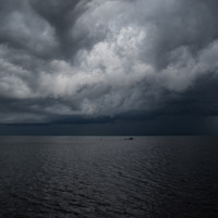 Heftiger Sturm über dem Victoriasee.
