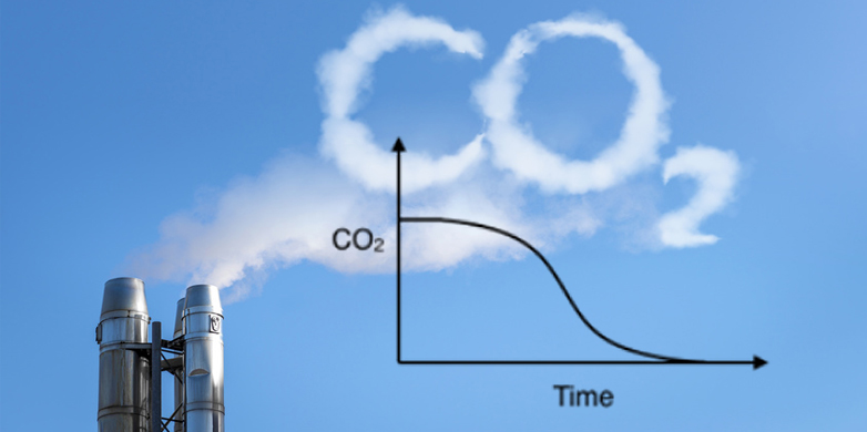 Vergrösserte Ansicht: Ein Schlot emittiert CO2
