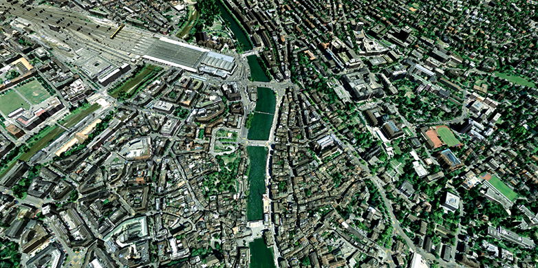 Vergrösserte Ansicht: Stadtmodell von Zürich