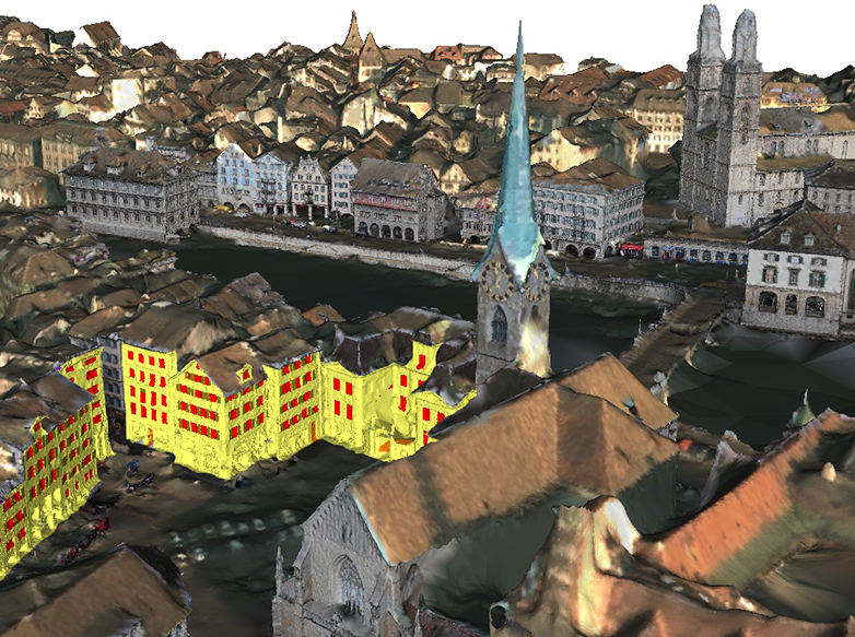 Vergrösserte Ansicht: Modell Zürich Fassaden und Fenster