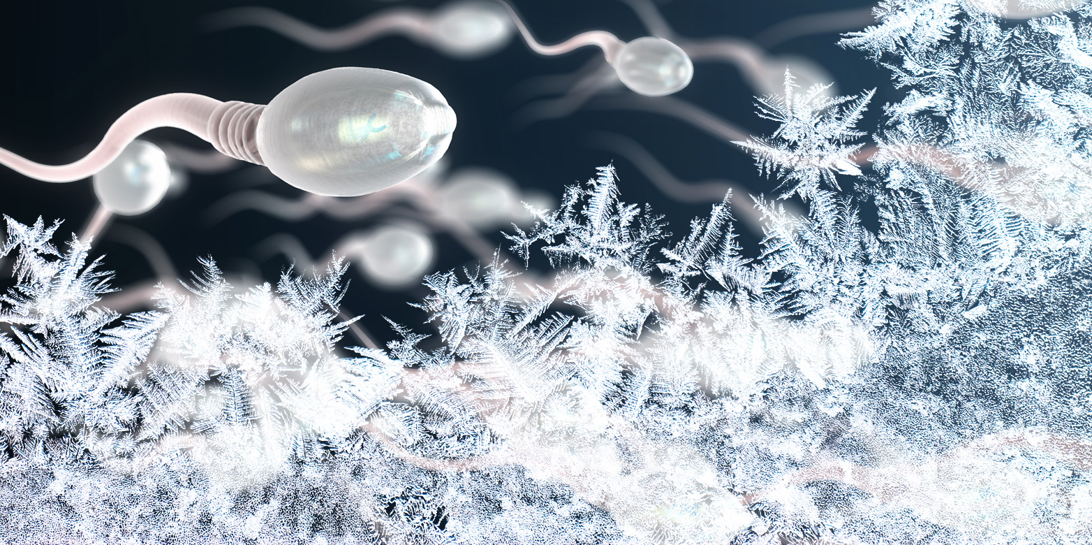 Spermien in der Kälte (Montage zweier Bilder von iStock.com/man_at_mouse und iStock.com/Milous)