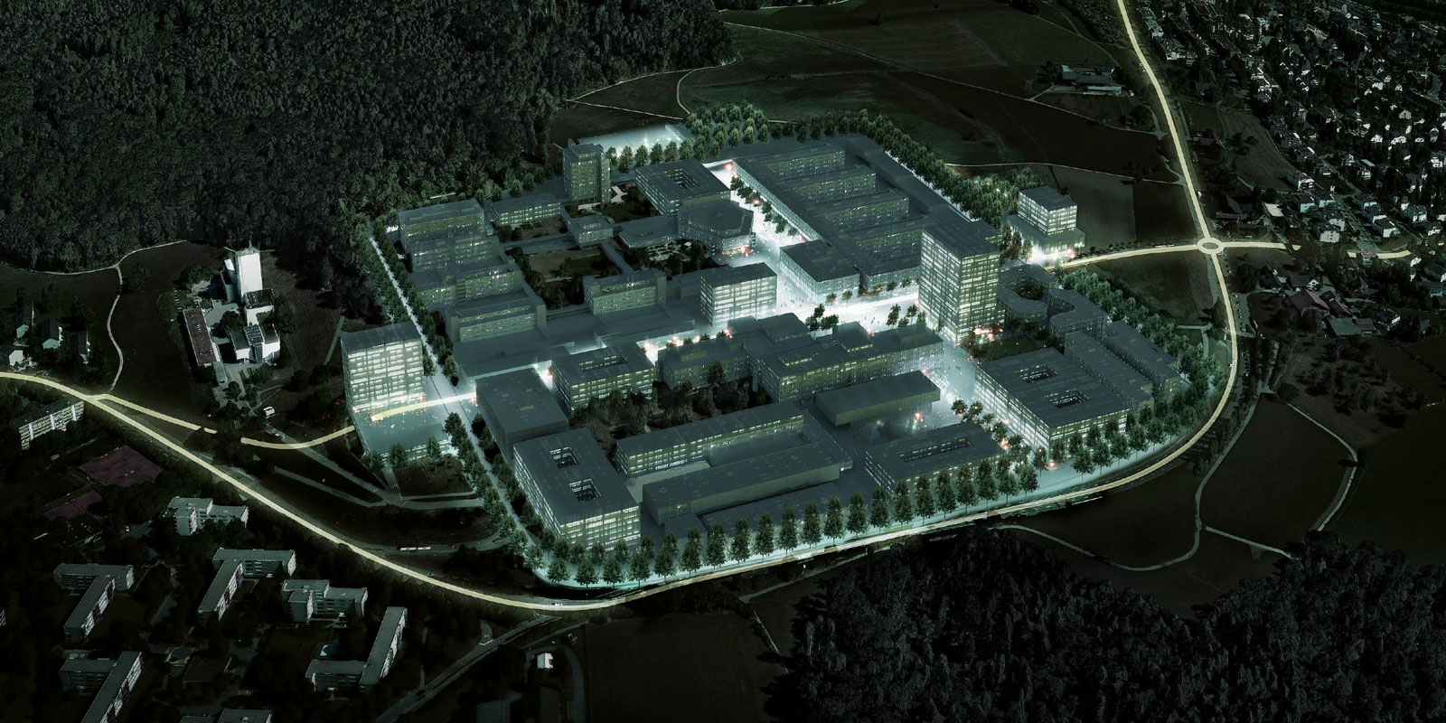 Vergrösserte Ansicht: Für die Zukunft der ETH ist der Campus Hönggerberg entscheidend: Die Vision ist ein attraktiver Campus mit Stadtquartier-​Charakter. (Visualisierung: EM2N)