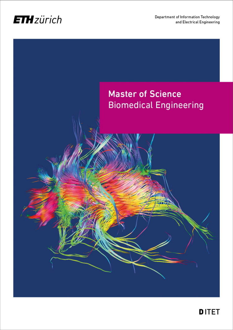 Titelseite der Broschüre über das Masterstudium in Biomedical Engineering