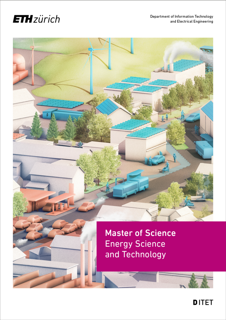 Titelseite der Broschüre über das Masterstudium in Energy Science and Technology