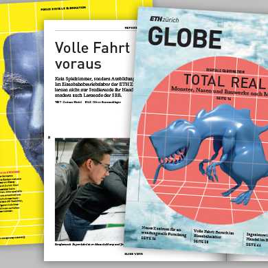 Collage: The new look of the Globe magazine