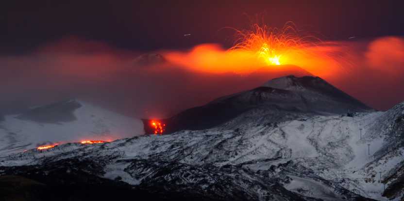 Enlarged view: Etna eruption