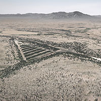 Bird’s-eye view of a proposal for a horticultural research institute in the Sonoran Desert