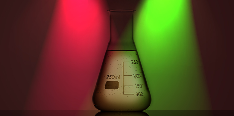 Enlarged view: The researchers modified the bacteria to respond in a controlled fashion to red and green light. (Symbolic image: Colourbox)