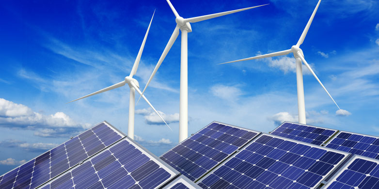 wind and solar cells