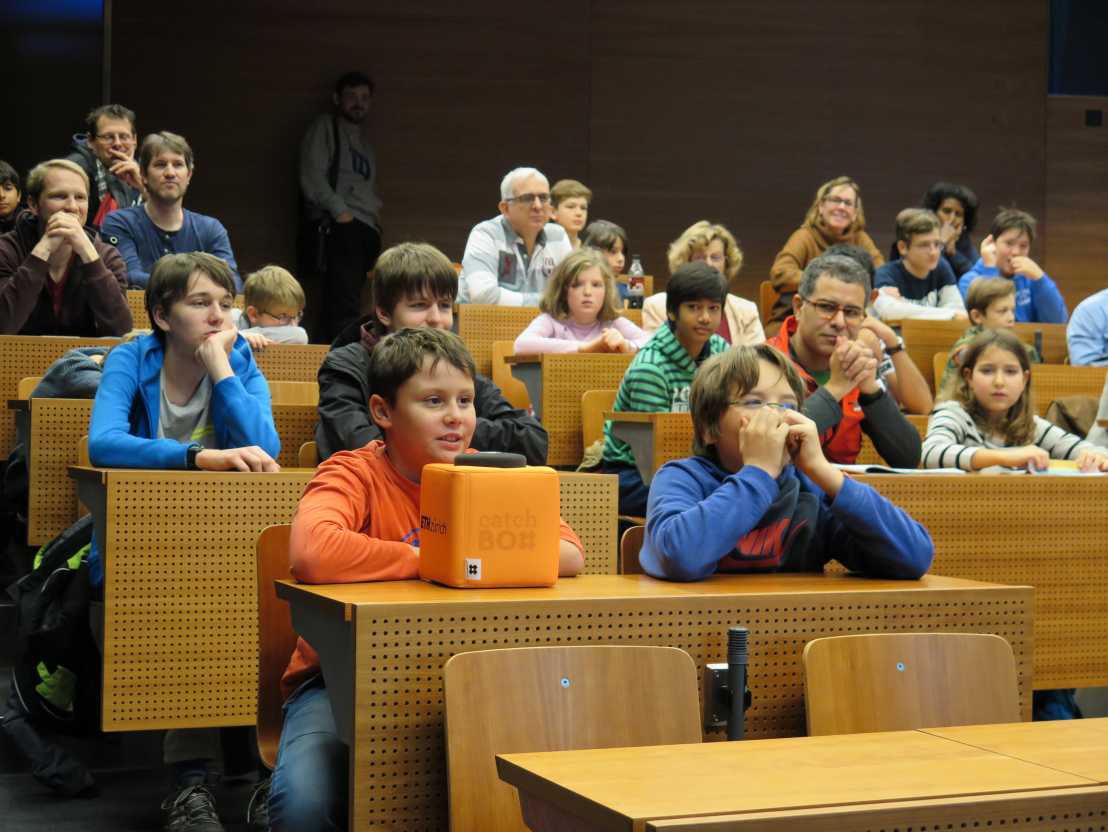 Enlarged view: Children at a lecture