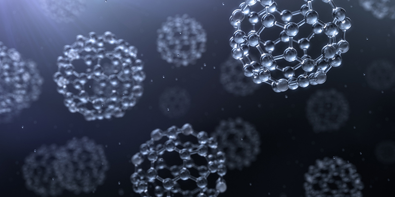 Sooner or later, many man-made nanoparticles end up in bodies of water or soil. (Visualisations: iStock / enot-poloskun)