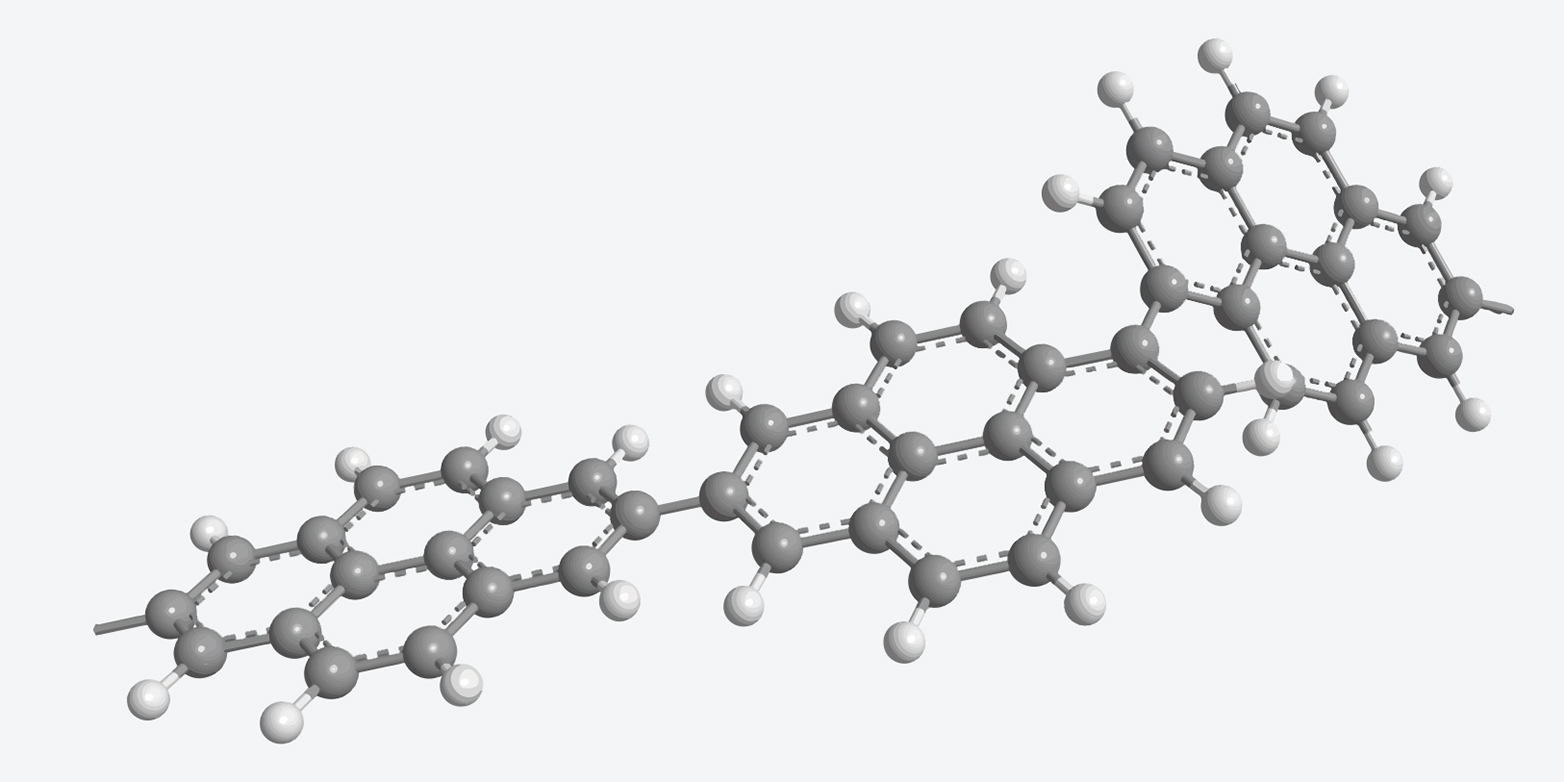 Molecular structure of polypyrene