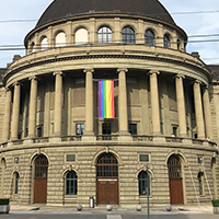 rainbowflag at main building