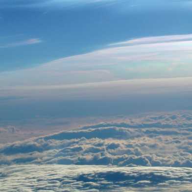 Stratosphere with clouds