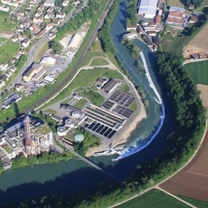 The Schiffmühle hydropower plant on the Limmat river