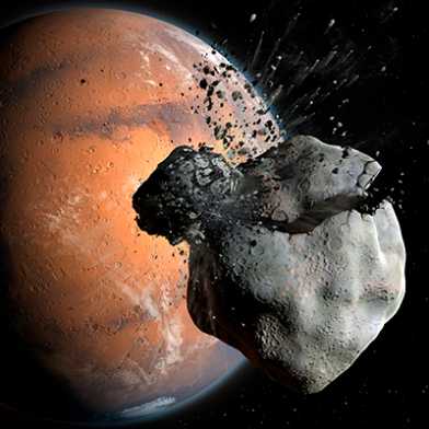 Martian moon impact