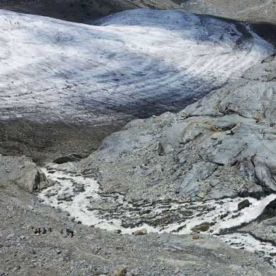 Morteratsch Glacier and Pers Glacier, Switzerland