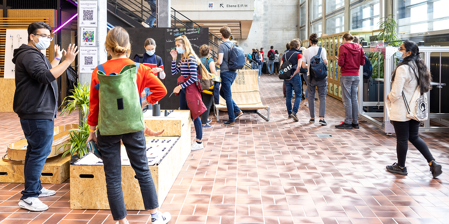 Students will find plenty of space and technical equipment to implement their ideas in the centrally located building. (Photograph: Jasmin Frei / ETH Zurich)