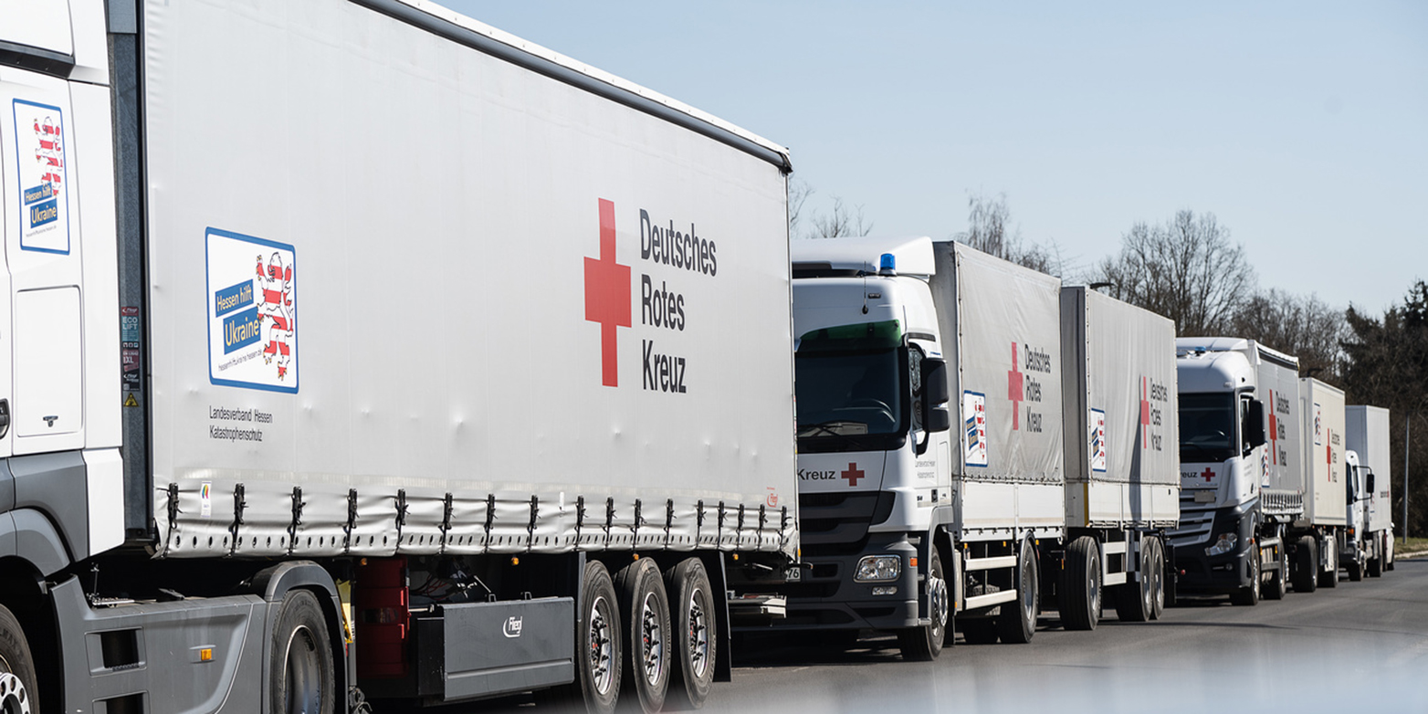 German Red Cross truck convoy