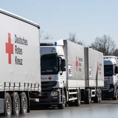 German Red Cross truck convoy