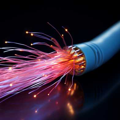 Fibre optic cable generated with AI