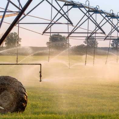 Irrigation system in agriculture