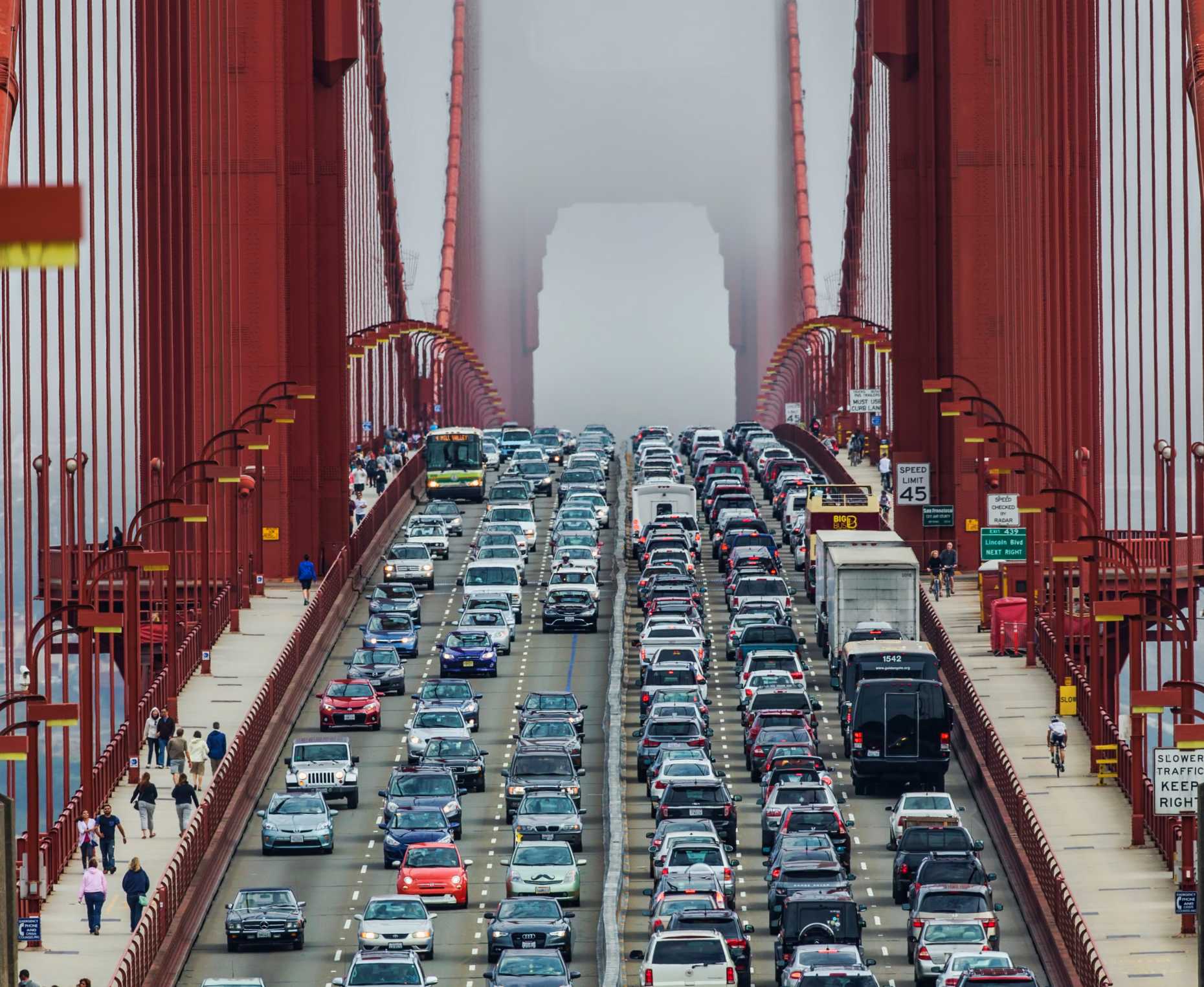 Enlarged view: Traffic jam in San Francisco