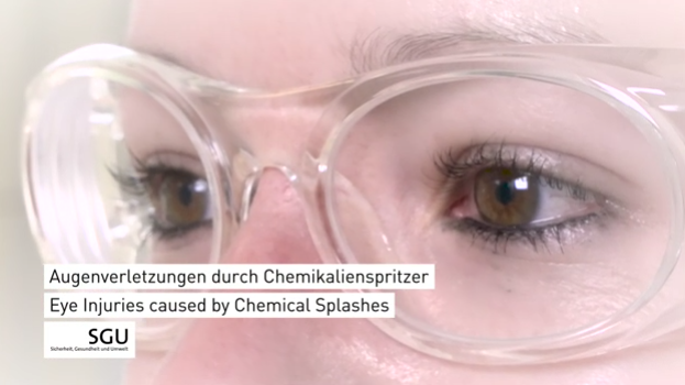 Augenverletzungen durch Chemikalienspritzer, Video/Podcast