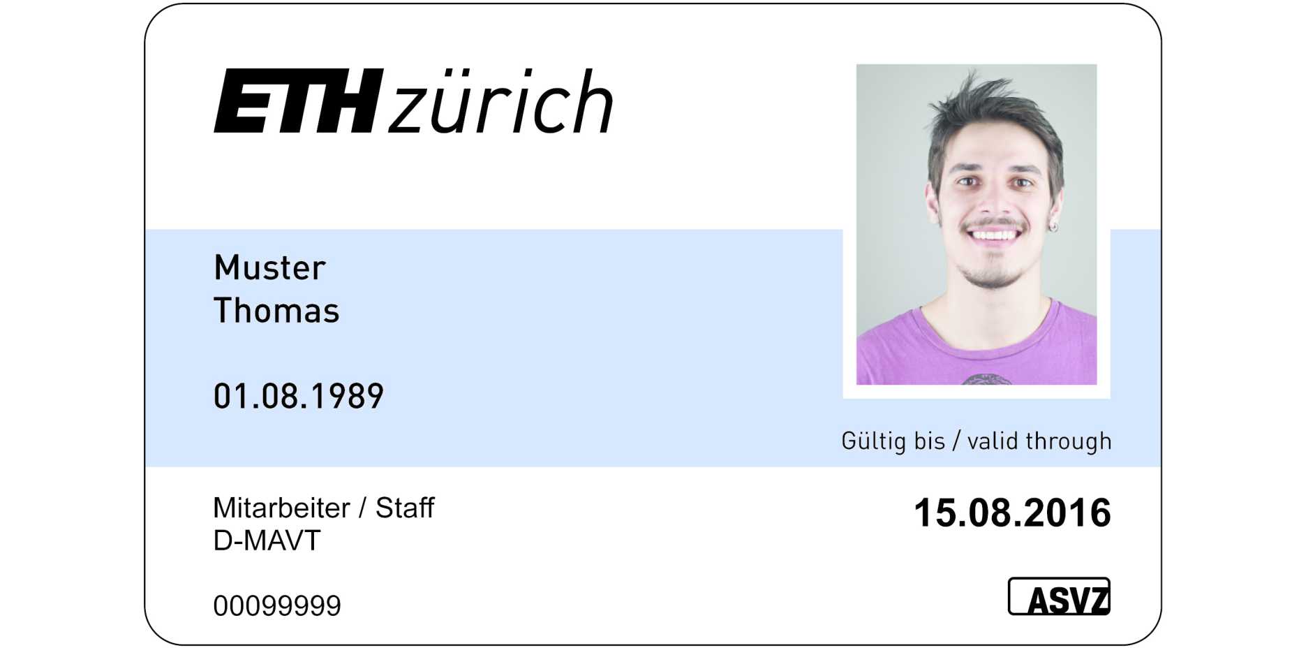 Enlarged view: The ETH card: now in a new design. (Graphics: ETH Zürich)