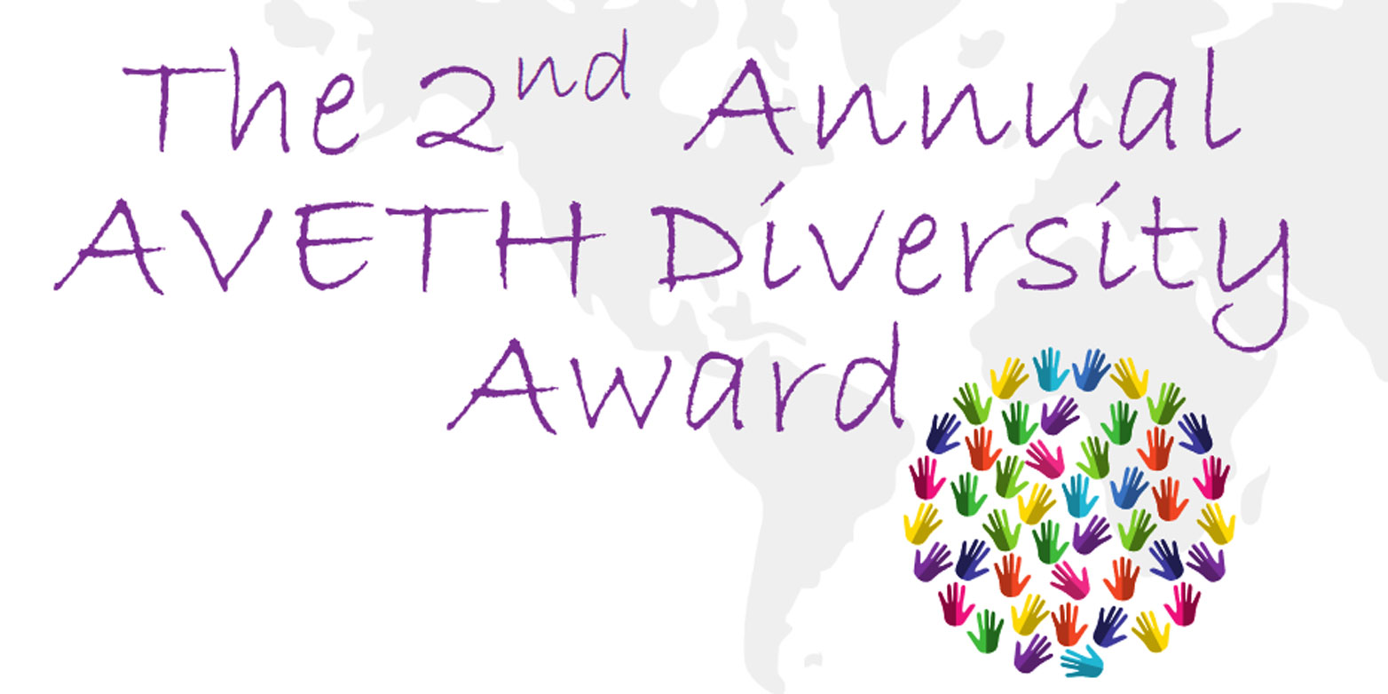 For the second time AVETH presents the Diversity Award. Picture with pattern of colorful hands.