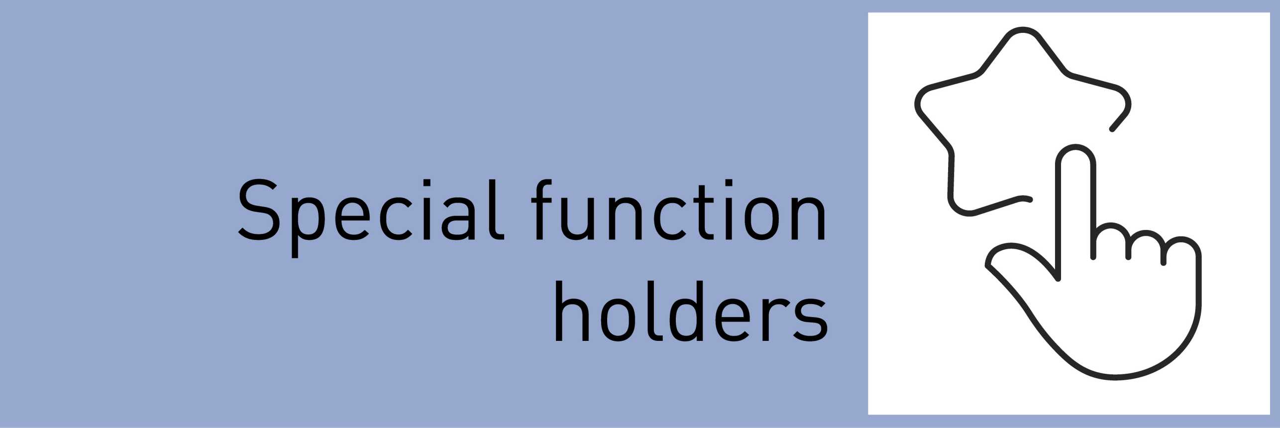 Subpage with information on Special functions (Qualification function holder, trainings)